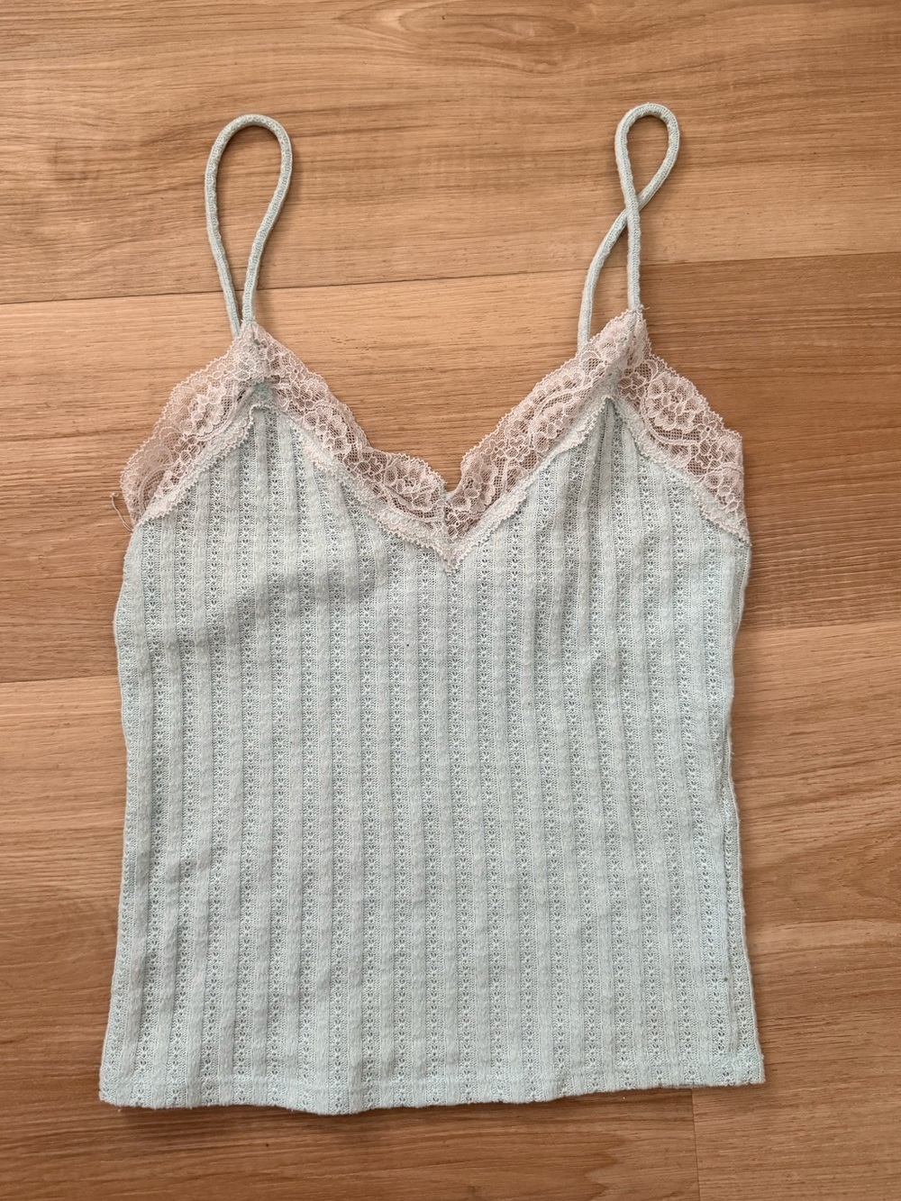 Urban outfitters out from under baby blue cropped lace camisole